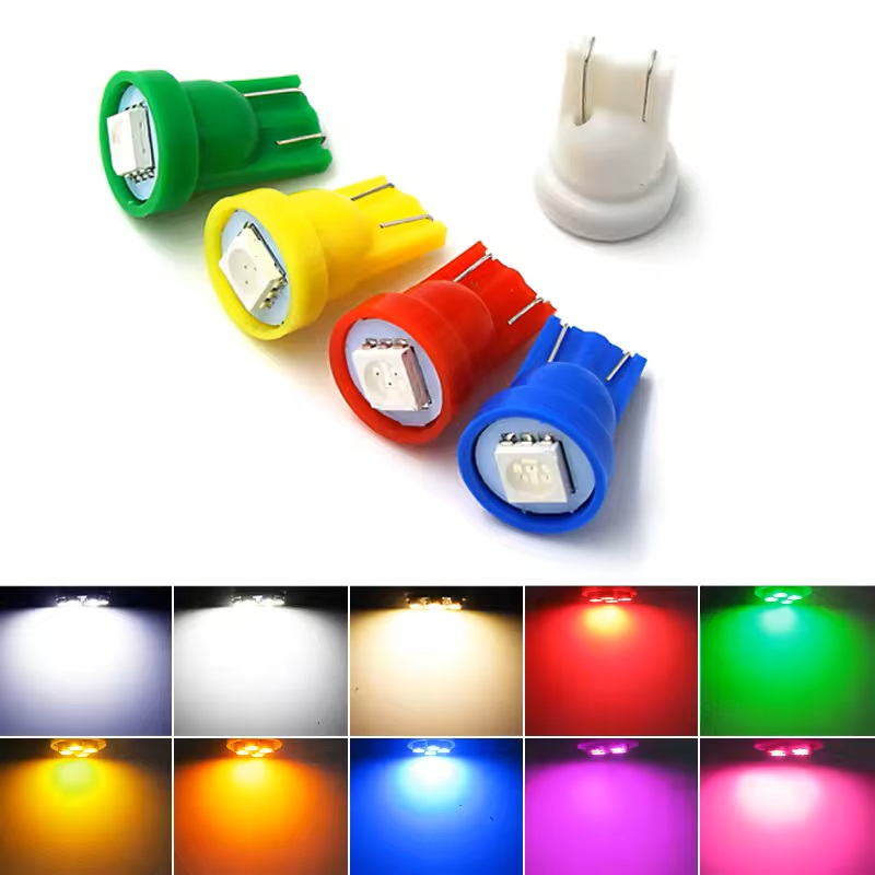 <b>Super Bright 6V 6.3V 5050 1SMD T10 #555 wedge No Ghosting Pinball LED Bulb</b>