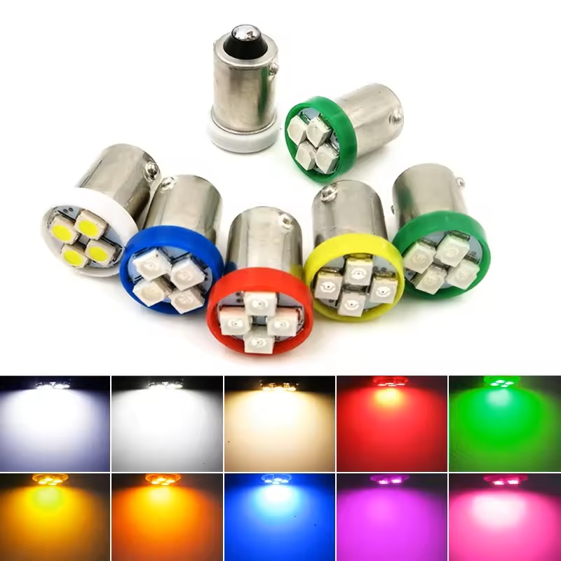<b>Super Bright 6.3V 3528 4SMD BA9S #44 #47 Pinball LED Light Bulb</b>