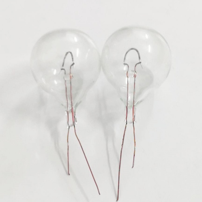 <b>Wire Lead Incandescent Bulb 12V Bike Indicator Round Glass Globular Lamp</b>