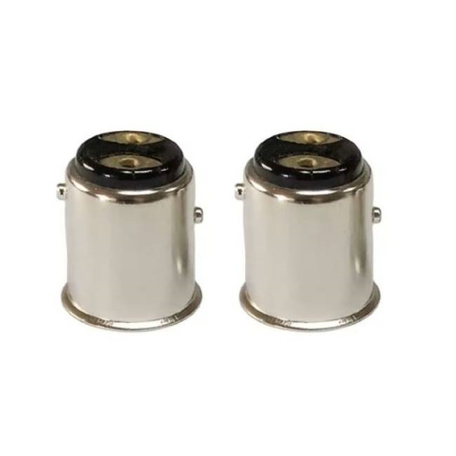 <b>Copper Nickel Plated BAY15D Bayonet Lamp Base Bulb Holder BAY15D Bulb Cap Lamp Socket</b>