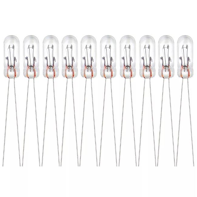 <b>T 1 1/2 Wire Terminal Incandescent Lamp 4.7mm Instrument Cluster Gauge Panel Dashboard Back Light Bul</b>