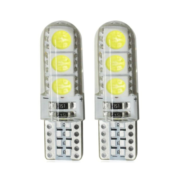 <b>T10 W5W LED Bulb Silicone Flash Strobe Wedge T10 5050 6SMD LED Car Interior Dome Reading Light Licens</b>