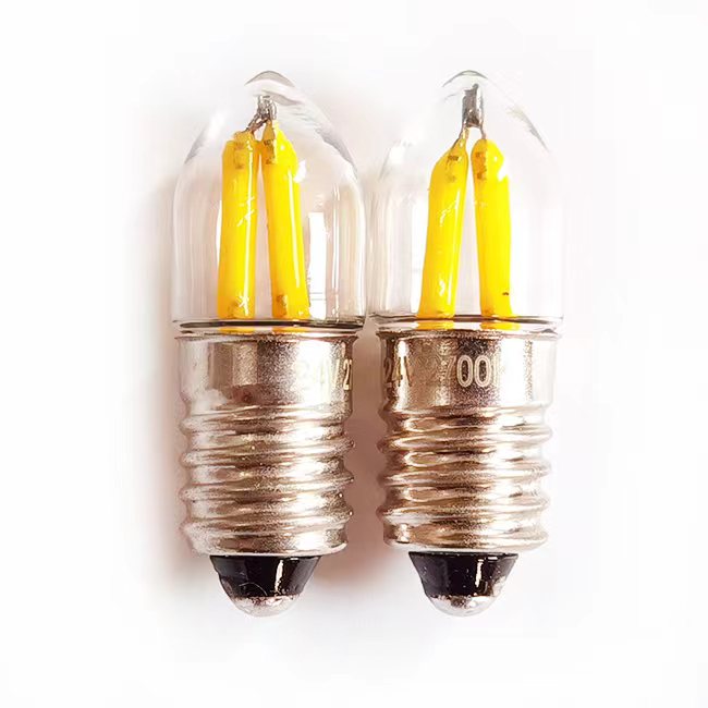 LED Filament Bulb 12V 24V E10 LED Miniature Bulb Flashlight R