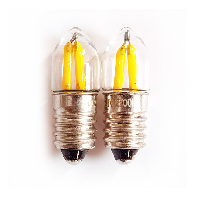 <b>LED Filament Bulb 12V 24V E10 LED Miniature Bulb Flashlight Replacement Bulb Car Light Bulb</b>