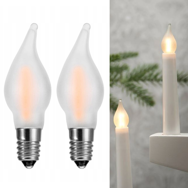 <b>E10 LED Filament Flicker Flame Effect Christmas Candle Bridge Arch Replacement Light Bulbs</b>