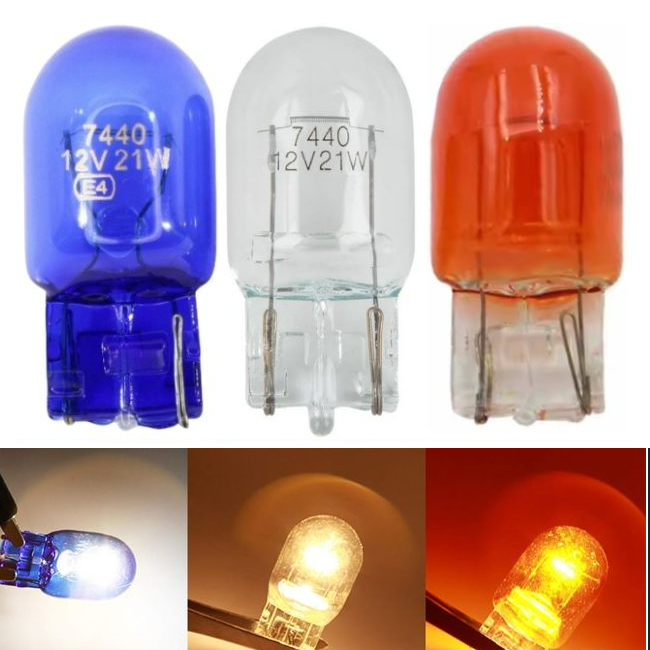 <b>T20 7440 12V21W Halogen Bulbs T20 W21W W3x16d Single Filament Brake Light Bulb Backup Light Turn Sign</b>