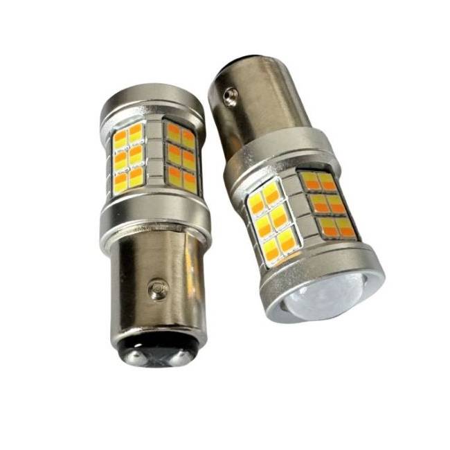 <b>Dual Color 1157 BAY15D 2835 36SMD White Amber LED Switchback Turn Signal Light Daytime Running Lights</b>
