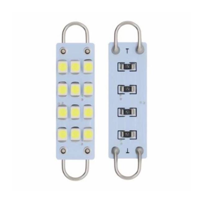 <b>Rigid Loop Festoon 44mm 1210/3528 12SMD LED Interior Lights Auto Festoon Licence Plate Light Roof Rea</b>