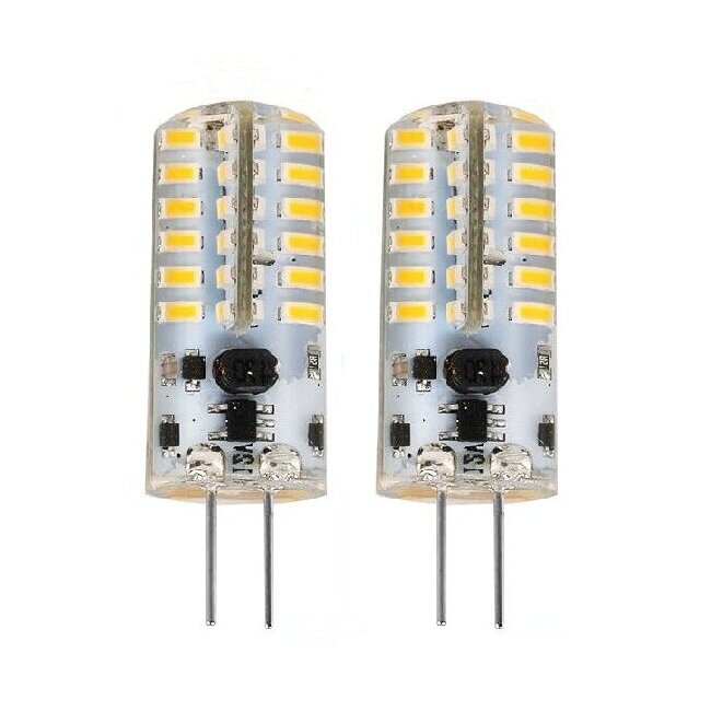 <b>G4 Silicone Crystal LED Lamp AC/DC 12V 24V 3014 48SMD LED Corn Light Bulb for Landscape, Puck, Under </b>