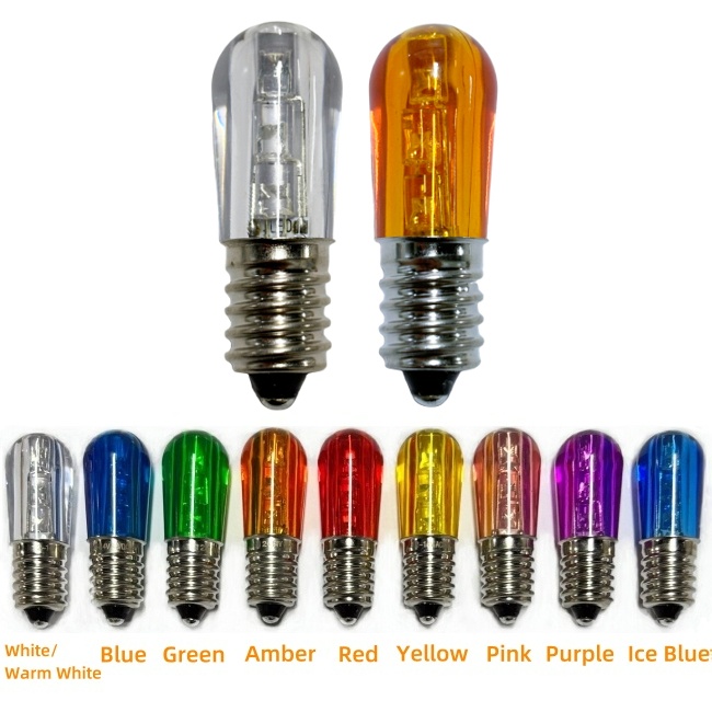 E14 3LEDs Papaya Bulbs 12V 24V LED Votive Lamp Christmas Deco