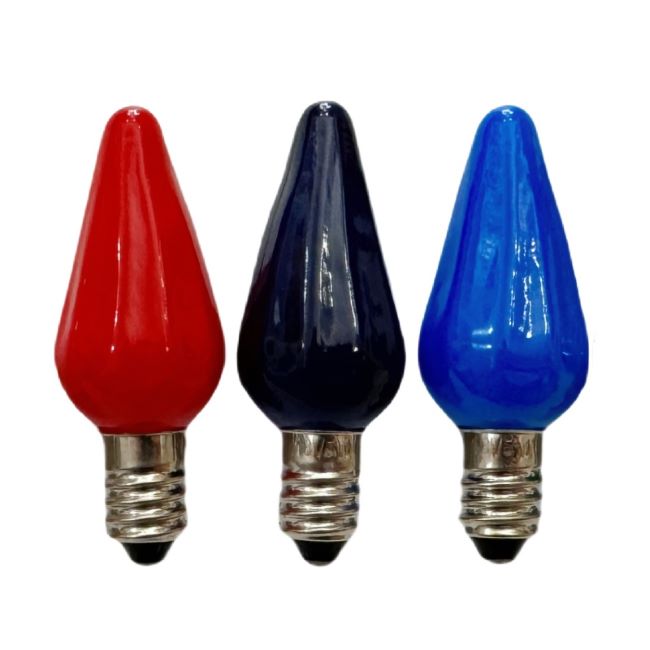 <b>C6 Vintage Christmas Light Bulb 18V E10 Screw base Ribbed Incandescent Bulb Holiday Decoration Lamps </b>