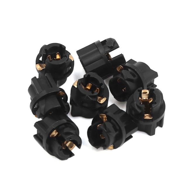 <b>T5 Twist Socket for Instrument Panel Dashboard Light Car Gauge Cluster Bulbs Base Black</b>