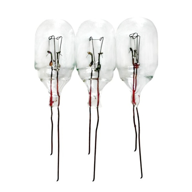 <b>Wire Terminal Miniature Light Bulbs Indicator lamp Tubular Glass Diameter 10mm</b>