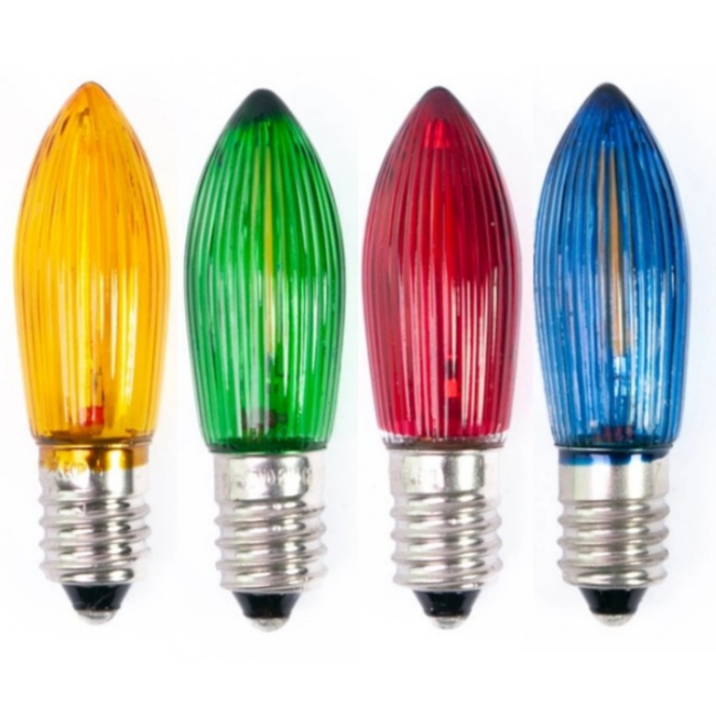 <b>E10 Colorful Top Candle Bulb 8-55V C6 E10 Tapered Candles LED Filament Coloured Candle Arch Replaceme</b>
