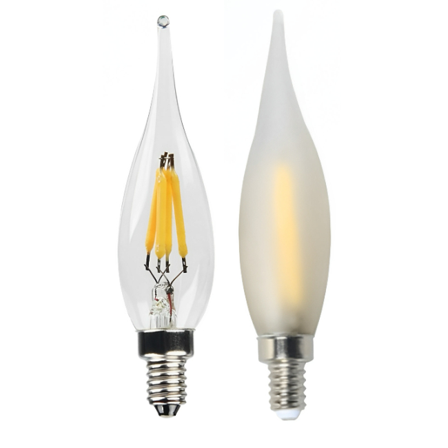 <b>C20 E10 Screw Base LED Filament Candle Bulb Retro Filament Lights 120V 240V 2.5W Dimmable</b>