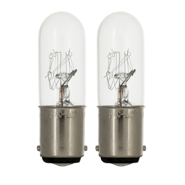 <b>T16x54mm BA15D Tubular Lamp 110V 130V BA15D Bayonet Base Indicator Lamp Sewing Machine Light Bulb</b>