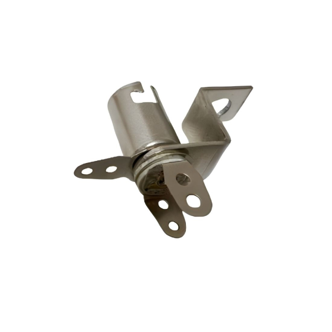 <b>Miniature Bayonet Base 3-Lead Lamp Socket With Short Mounting Bracket #44/47 Bulbs</b>