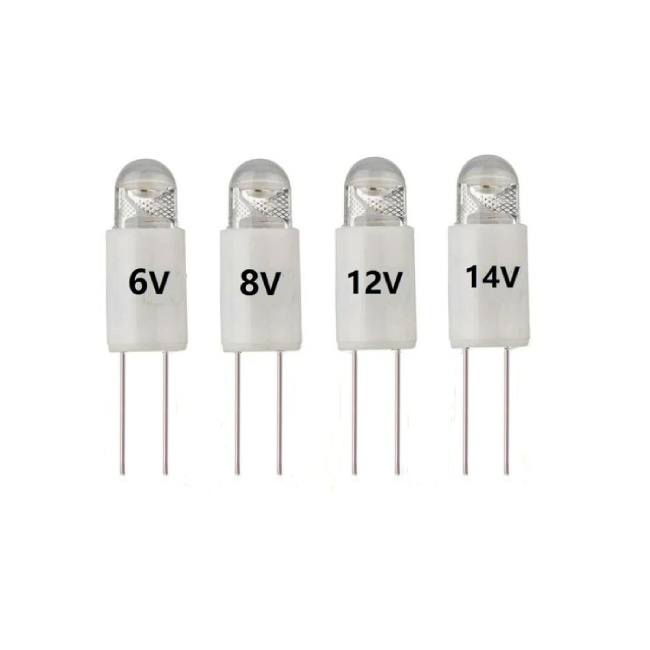 LED Miniature Bulbs T1 3/4 LED Bi-pin Lamp 6V 8V 12V 14V No-p