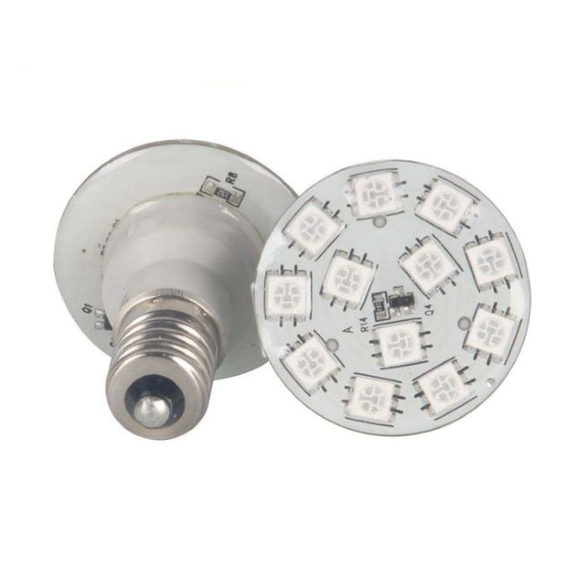 <b>24V/60V 12pcs 5050SMD E14 RGB LED Amusement Light Cabochon Lamp Fairground Led Lights</b>