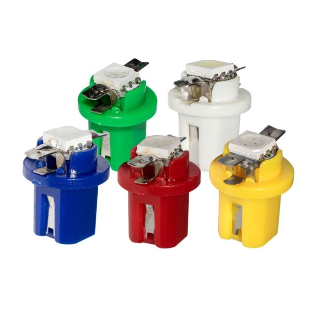 <b>T5 B8.5D 5050 1SMD Car LED Dashboard Dash Gauge Instrument Light Bulbs Interior Light 12V</b>
