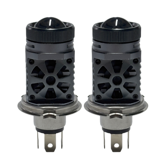  T8 H4 Motorcycle LED Headlight with Projector Lens 9-18V