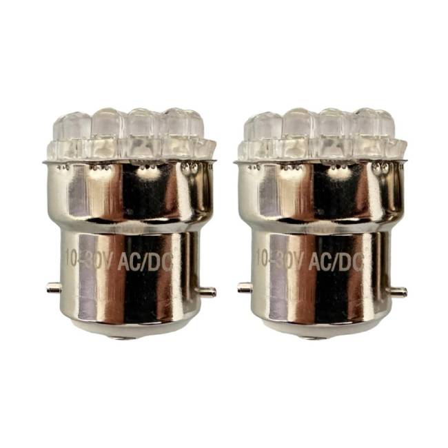 BA22D 19LED Bulb 10-30V 250VAC LED Replacement Bulb Boat Auto