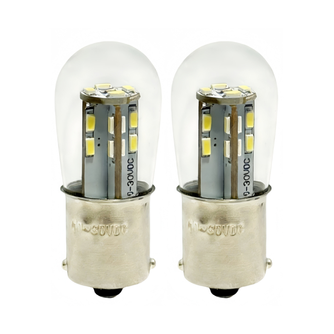 BA15S Single Contact Bayonet LED Light Bulbs 1156 P21W 3014 2