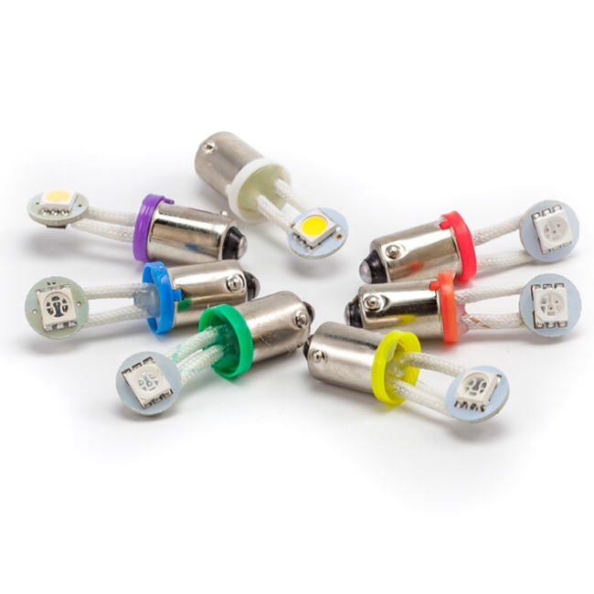 <b>#44 #47 BA9S Bayonet Base Non-Ghosting 6.3V 5050 1SMD Led Pinball Flasher Bulb Lamp with Flexible 90 </b>