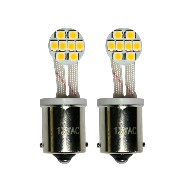 <b>BA15S #89 Bayonet Base LED Flasher 3528 8SMD LED Bulb with Flexible Wire 13V</b>