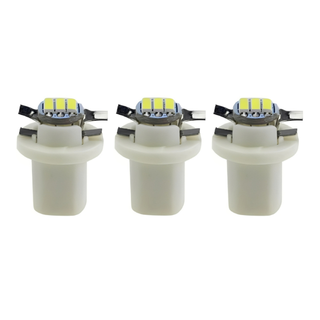 <b>T5 B8.5D 4014 3SMD Dashboard LED Lights Car Speedometer Light Bulbs for Auto Instrument Gauge Cluster</b>