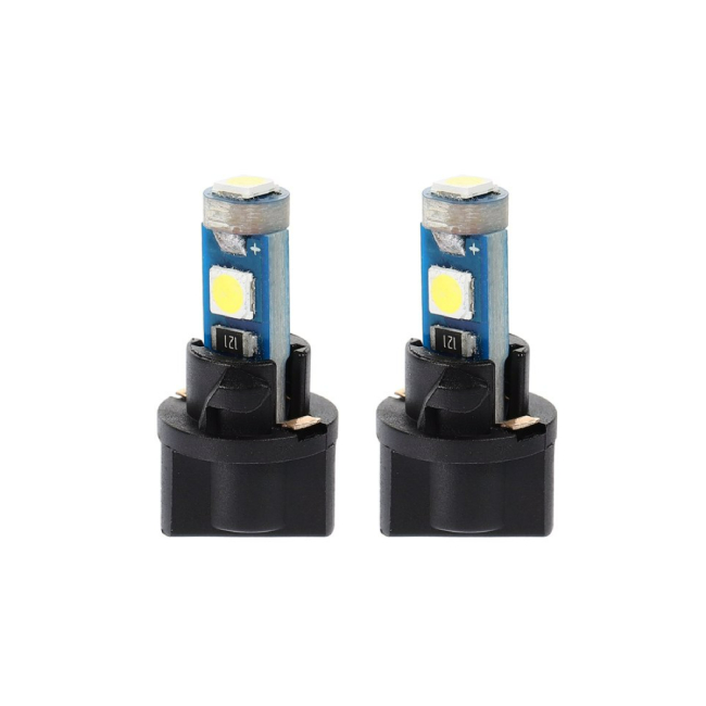 <b>T5 37 74 3030 3SMD LED Bulb with Twist Lock Socket PC74 PC37 Dashboard Instrument Panel Gauge Cluster</b>
