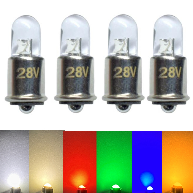 #327 #387 LED Replacement Lamp 28V T1 3/4 Midget Flanged Bulb LED ...