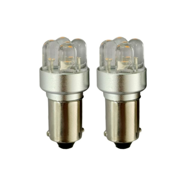 BA9S T4W LED Bulb 6V 12V 24V BA9S Bayonet Base 4LED Map Lights Sidelight Bulbs Indicator Bulb