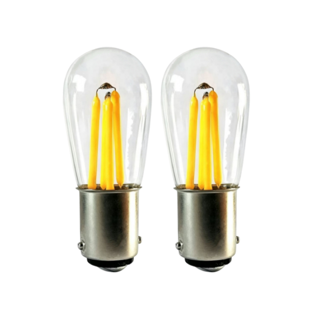 BA15D LED Filament Light Bulb for Home Lighting Refrigerator Range Hood Clear Glass 110V 220V