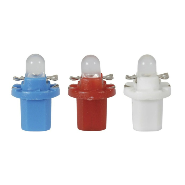 T5 B8.5D LED Car Instrument Panel Dashboard Dash Gauge Light Bulbs 12V T5 B8.5D Twist Lock LED Bulb Frosted