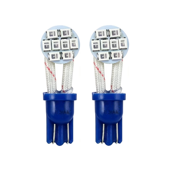 Pinball LED Bulb T10 #555 3528 8SMD LED Flasher with Flexible Wire 13V AC/DC